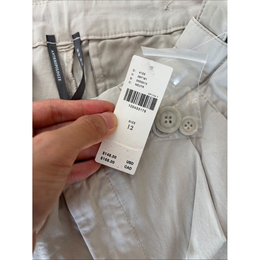 By Anthropologie Low-Rise Pleated Wide-Leg Trousers - Picture 7 of 7
